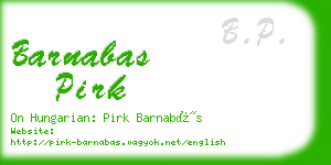 barnabas pirk business card